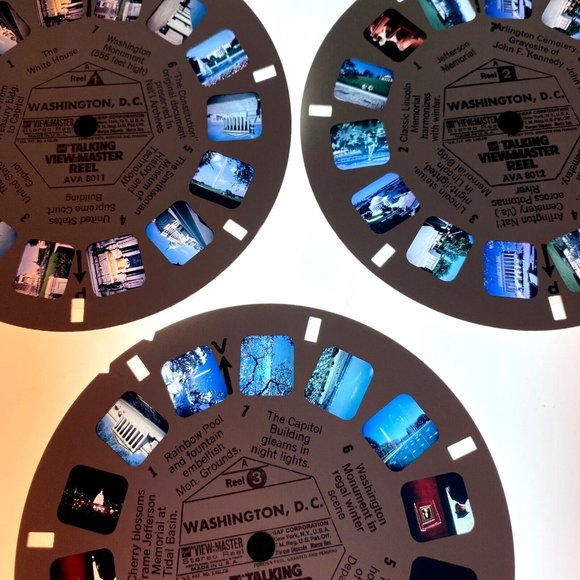 Talking View-Master Washington DC 3 Reel Set Vintage USA Capital Travel Vintage - Picture 12 of 12